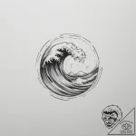 Tattoo sketch a minimalist wave on the wrist…. – tattoo sketch (№1755462089_0, 17.08.2025 20:21) — tattoovalue.net