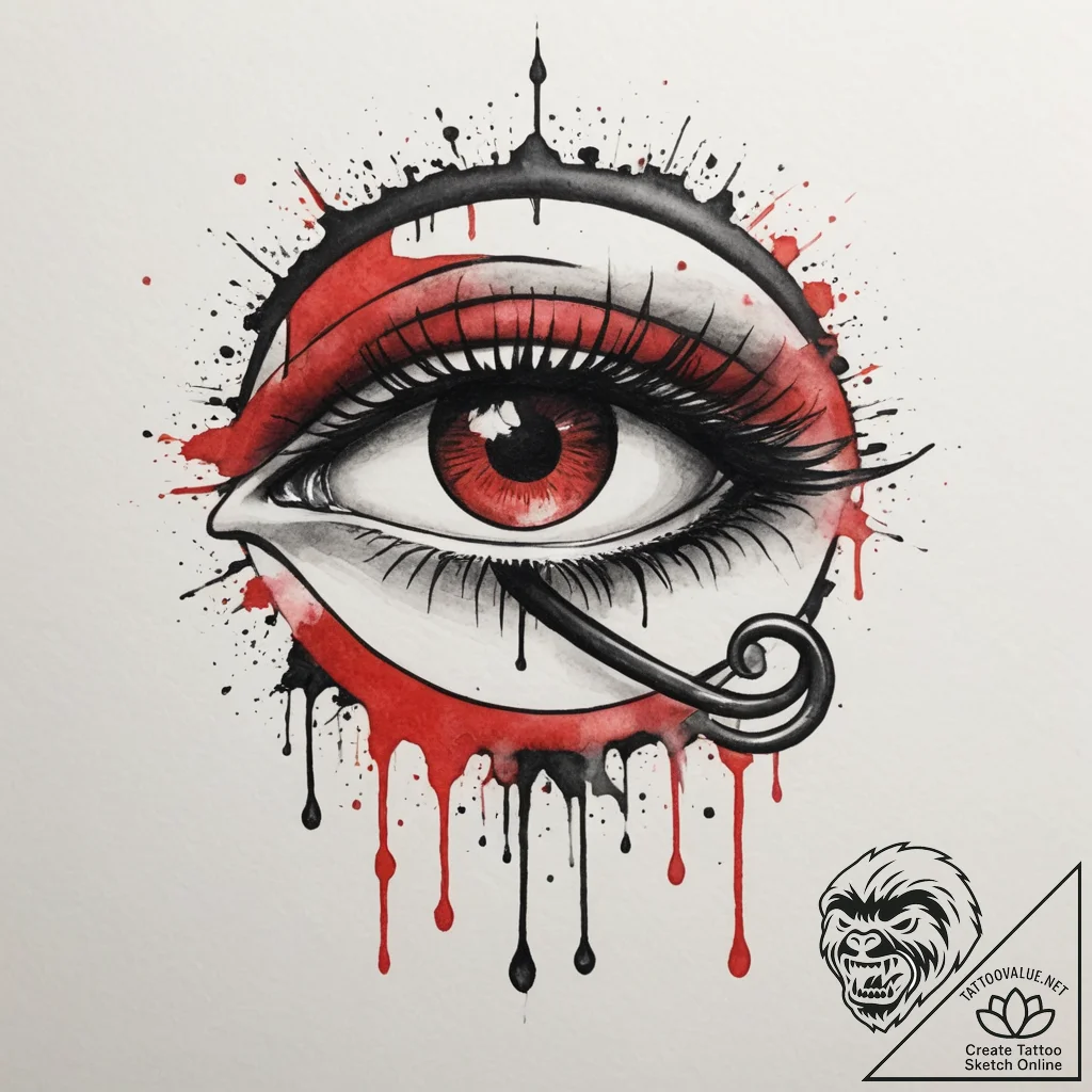 The eye of horus (is there as eye of ra, slig... - tattoo sketch (№1755462485_0, 17.08.2025 20:28) — tattoovalue.net