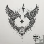 Tattoo sketch gemini twins, one with mercury’… – tattoo sketch (№1755463883_0, 17.08.2025 20:51) — tattoovalue.net