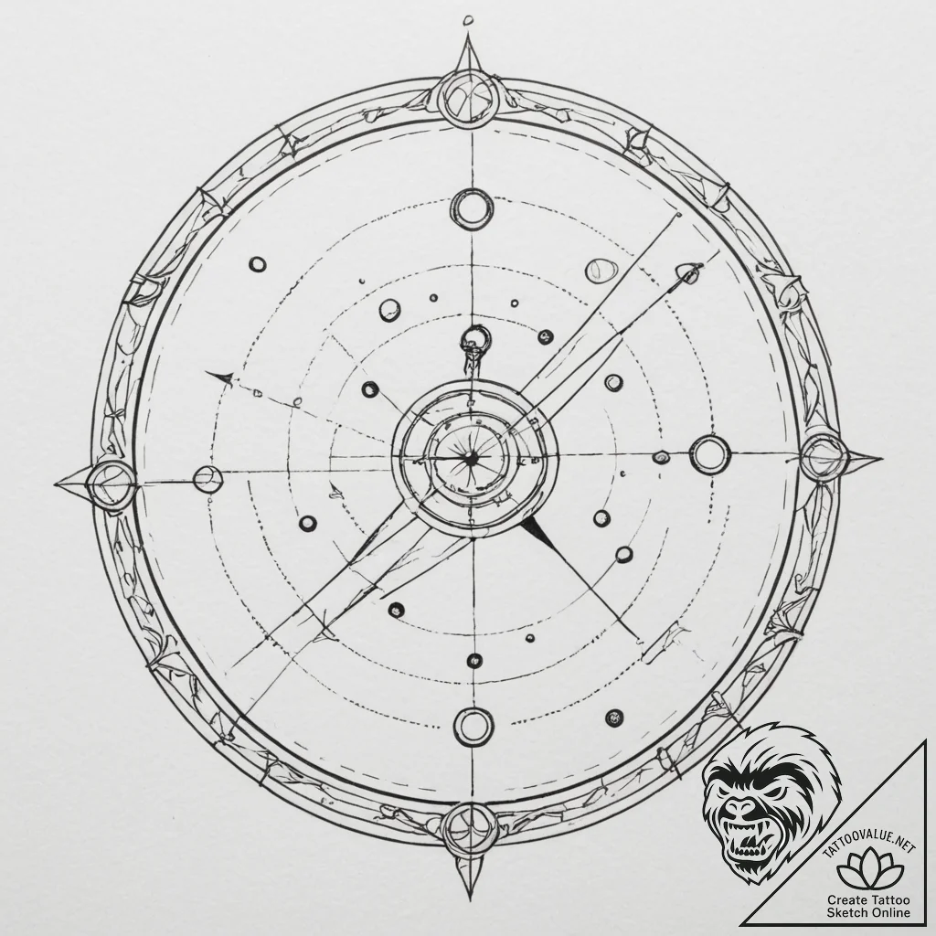 Tattoo sketch a minimalist constellation of a... - tattoo sketch (№1755465472_0, 17.08.2025 21:17) — tattoovalue.net