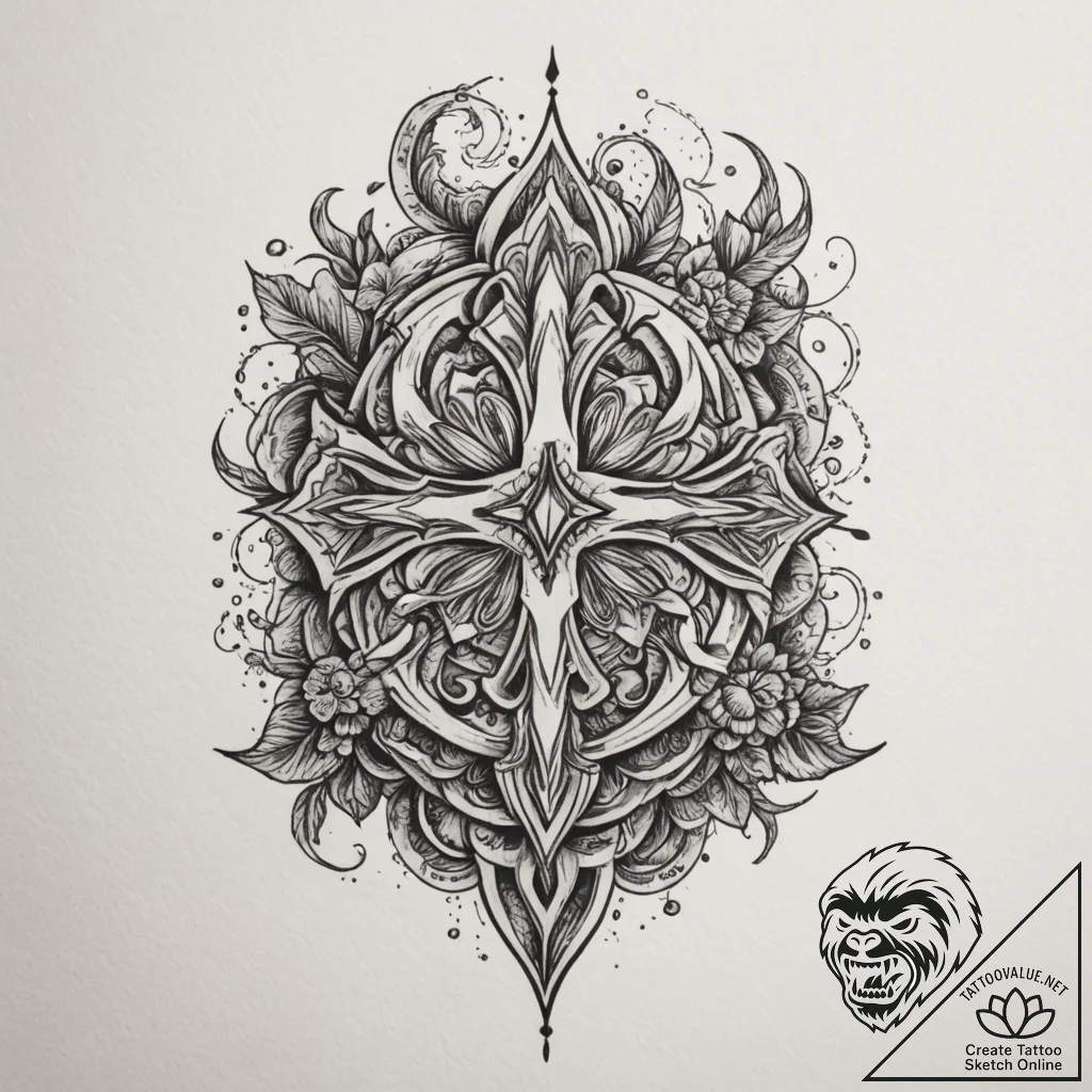 Tattoo design a "loading screen" pattern that... - tattoo sketch (№1755465671_0, 17.08.2025 21:21) — tattoovalue.net