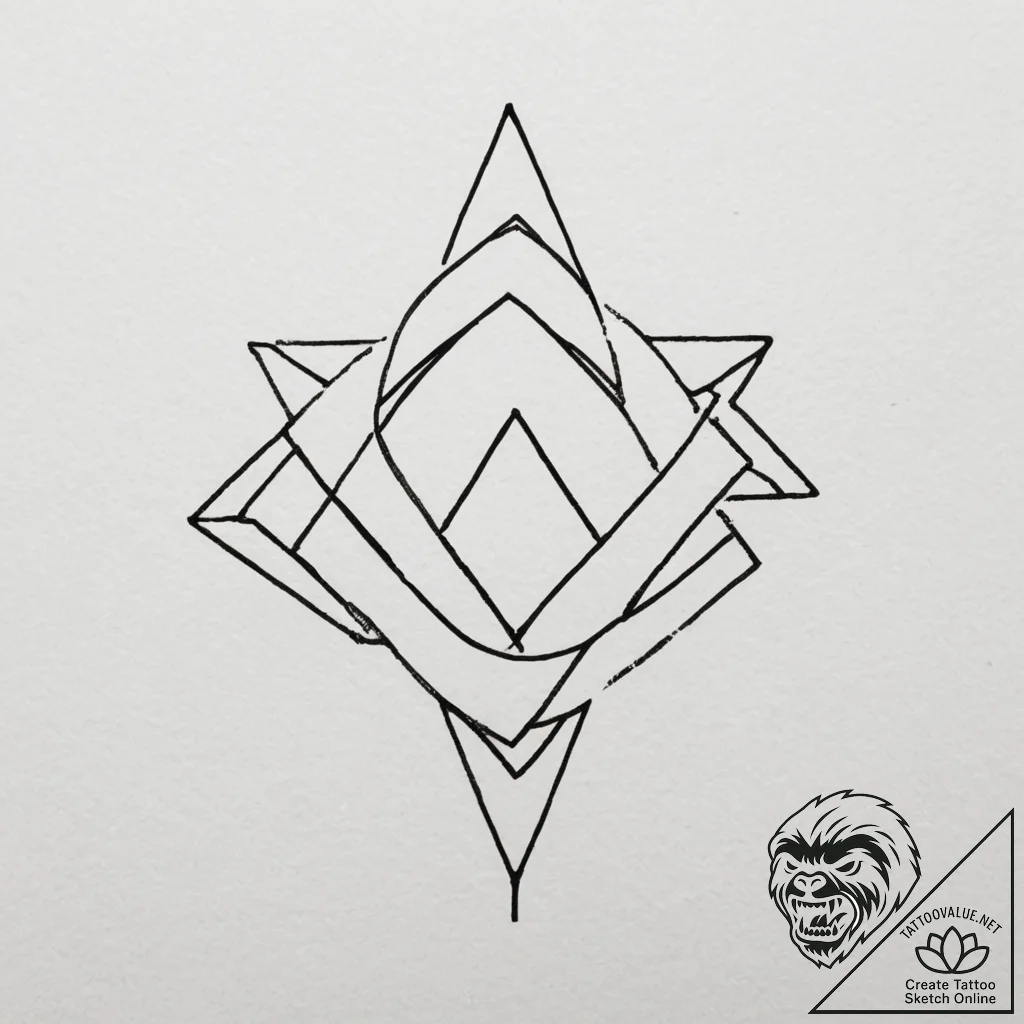 Tattoo sketch a tiny 'save point' symbol line... - tattoo sketch (№1755466067_0, 17.08.2025 21:27) — tattoovalue.net