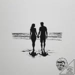 Tattoo sketch a silhouette of two people on a… – tattoo sketch (№1755466463_0, 17.08.2025 21:34) — tattoovalue.net