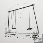An empty playground at dusk, swings gently mo… – tattoo sketch (№1755466660_0, 17.08.2025 21:37) — tattoovalue.net