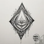 Amulet, artistic tattoo sketch, black and gre… – tattoo sketch (№1755466858_0, 17.08.2025 21:40) — tattoovalue.net