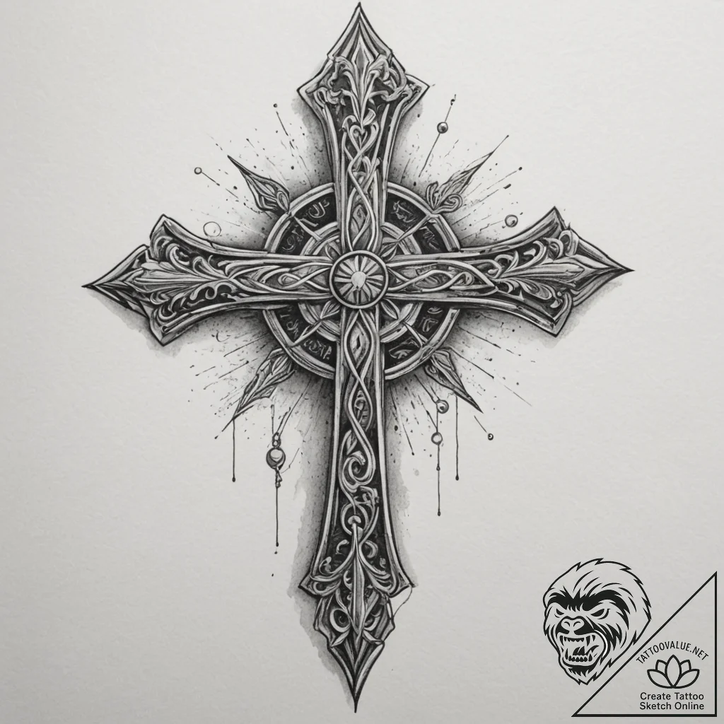 Tattoo design a subtle "glow" emanating from... - tattoo sketch (№1755467254_0, 17.08.2025 21:47) — tattoovalue.net