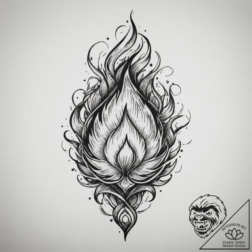 р сѓрѕр° рћсѓрґ (oud, passion, fire, male pow... - tattoo sketch (№1755470393_0, 17.08.2025 22:39) — tattoovalue.net