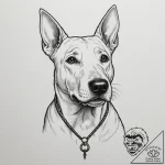 Bull terrier, tattoo flash sheet design, roug… – tattoo sketch (№1755481838_0, 18.08.2025 01:50) — tattoovalue.net