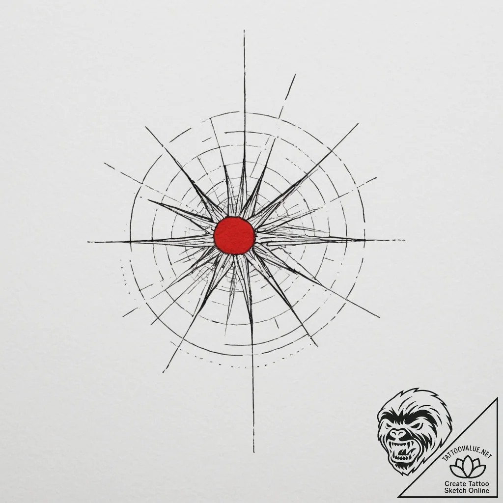 Pulsar map, concept art for tattoo, on a clea... - tattoo sketch (№1755484859_0, 18.08.2025 02:40) — tattoovalue.net