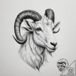Tattoo design a realistic capricorn goat-fish… – tattoo sketch (№1755485465_0, 18.08.2025 02:51) — tattoovalue.net