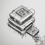 Tattoo design a stack of retro gaming cartrid… – tattoo sketch (№1755487063_0, 18.08.2025 03:17) — tattoovalue.net