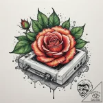 Tattoo sketch a vintage video game console wi… – tattoo sketch (№1755487867_0, 18.08.2025 03:31) — tattoovalue.net