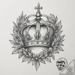 Tattoo sketch a crown made of leaves or vines… – tattoo sketch (№1755490282_0, 18.08.2025 04:11) — tattoovalue.net