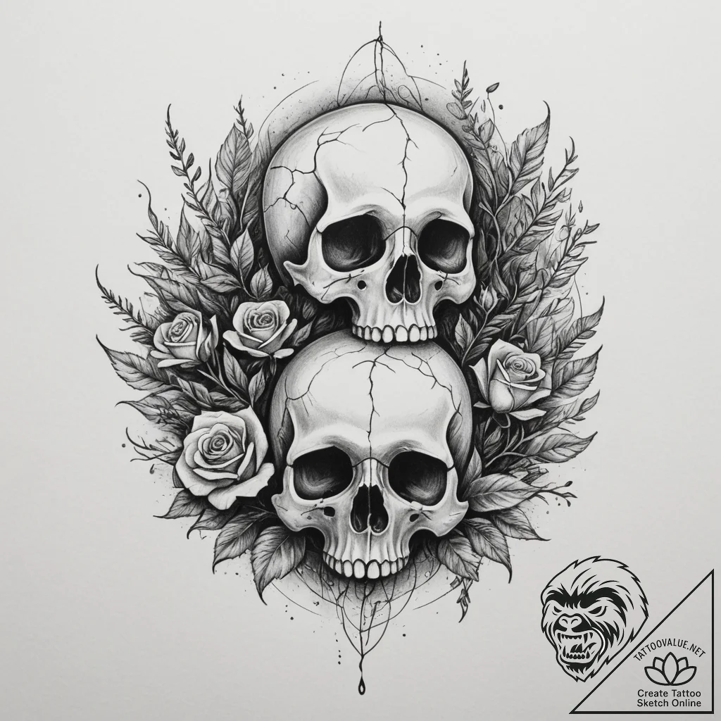 Tattoo sketch an ethereal forest scene with g... - tattoo sketch (№1755491893_0, 18.08.2025 04:38) — tattoovalue.net