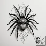 Tarantula, tattoo line art, sepia tone sketch… – tattoo sketch (№1755493502_0, 18.08.2025 05:05) — tattoovalue.net