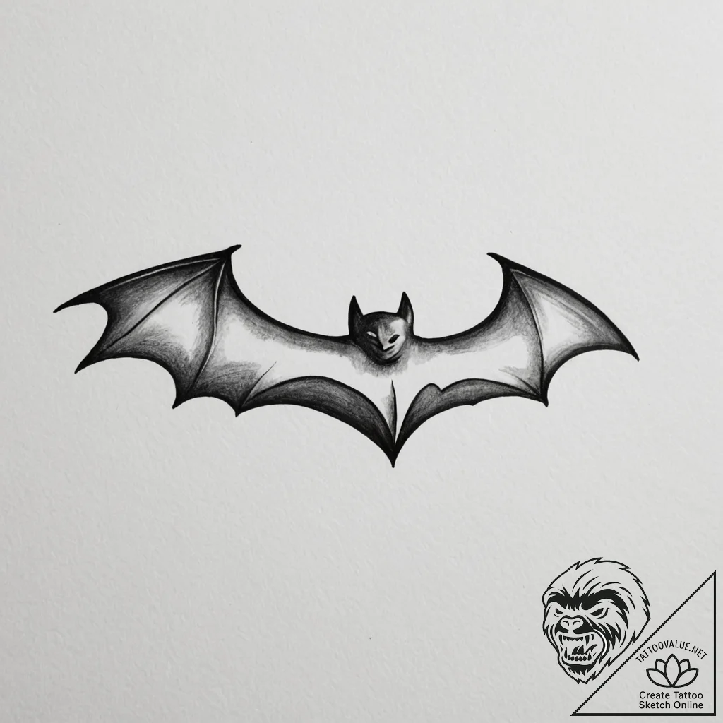 The bat-signal in the sky - tattoo sketch (№1755493698_0, 18.08.2025 05:08) — tattoovalue.net