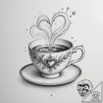 Tattoo sketch a delicate teacup with a steami… – tattoo sketch (№1755494098_0, 18.08.2025 05:14) — tattoovalue.net