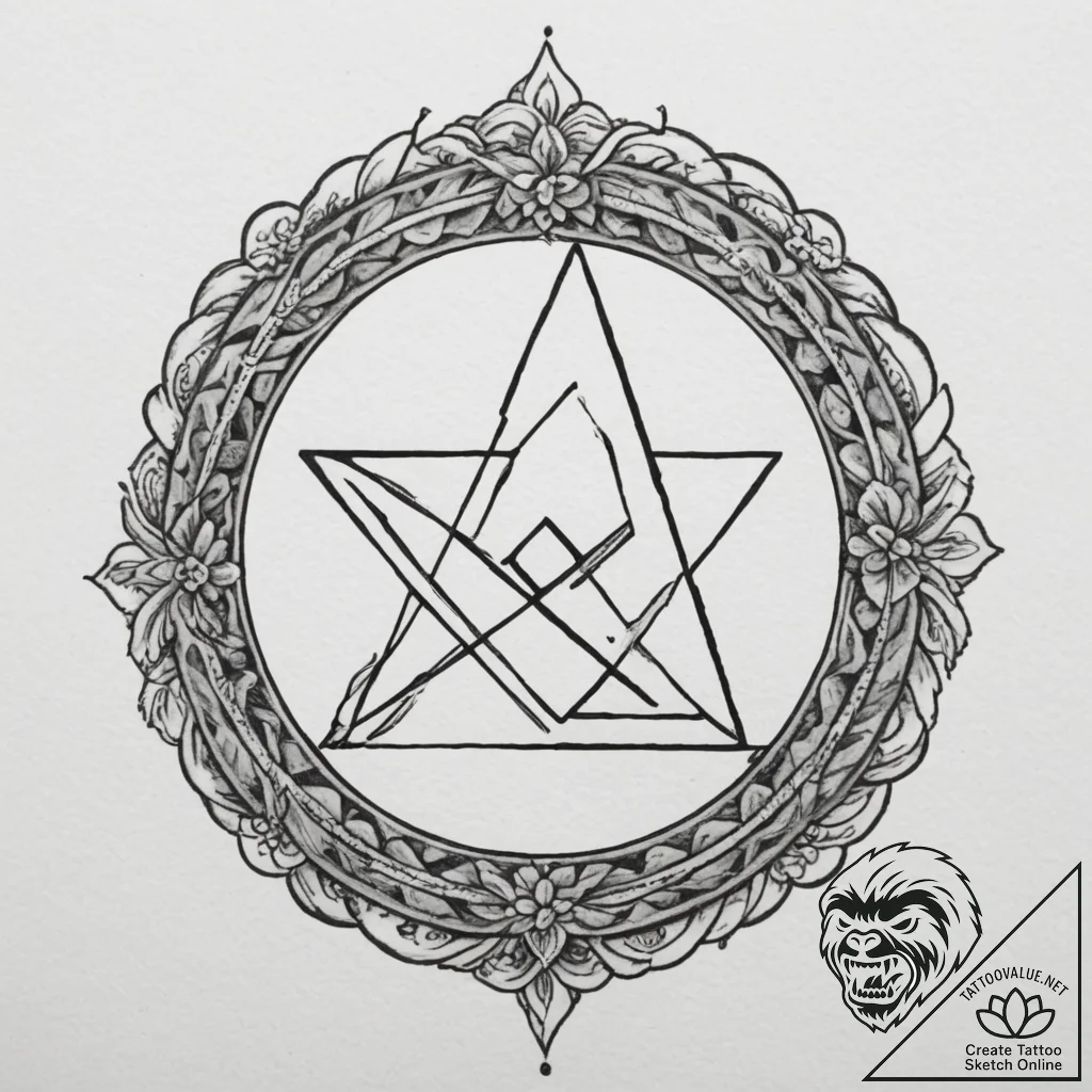 56. tattoo sketch: the rune "mir," emanating... - tattoo sketch (№1755494492_0, 18.08.2025 05:21) — tattoovalue.net