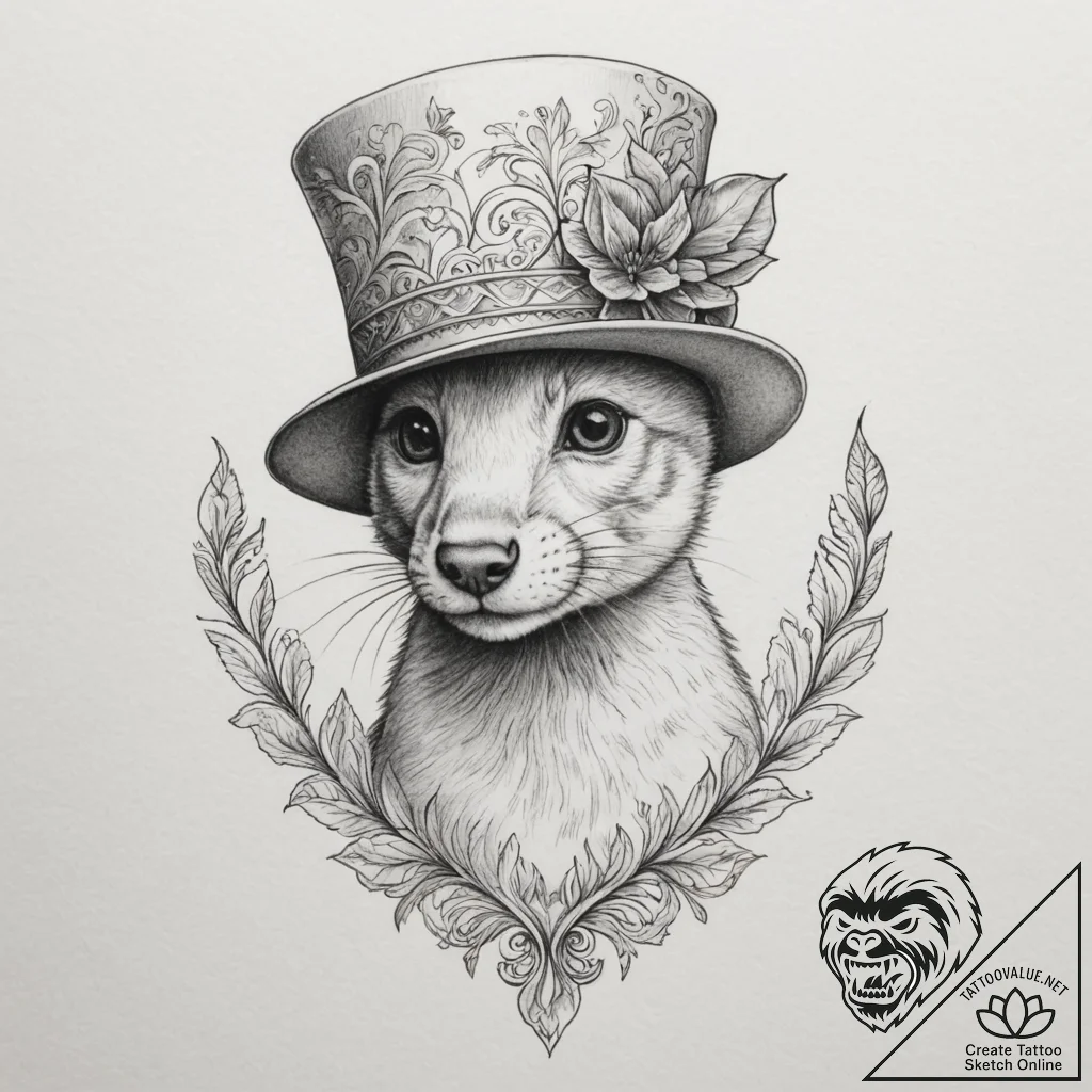 Tattoo sketch a tiny, cute animal wearing a s... - tattoo sketch (№1755495092_0, 18.08.2025 05:31) — tattoovalue.net