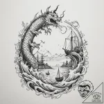 A shot of a harbor filled with sailboats, the… – tattoo sketch (№1755495290_0, 18.08.2025 05:34) — tattoovalue.net
