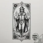 Tarot card (e.g., the fool, the magician, dea… – tattoo sketch (№1755495884_0, 18.08.2025 05:44) — tattoovalue.net