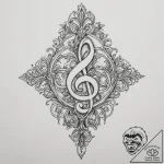 Tattoo design a small, subtle musical note. l… – tattoo sketch (№1755496082_0, 18.08.2025 05:48) — tattoovalue.net