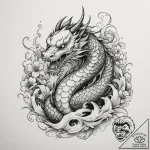 Ray, ink illustration for tattoo, irezumi jap… – tattoo sketch (№1755496679_0, 18.08.2025 05:57) — tattoovalue.net