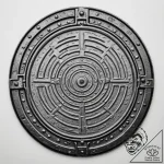 A detailed shot of a manhole cover on a wet c… – tattoo sketch (№1755497080_0, 18.08.2025 06:04) — tattoovalue.net