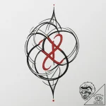 Tattoo sketch gemini’s twin glyphs intertwine… – tattoo sketch (№1755498493_0, 18.08.2025 06:28) — tattoovalue.net