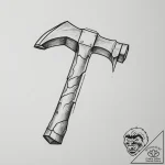 Tattoo design a powerful and simple hammer ou… – tattoo sketch (№1755498890_0, 18.08.2025 06:34) — tattoovalue.net