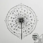 Dandelion seeds blowing in the wind (is there… – tattoo sketch (№1755499289_0, 18.08.2025 06:41) — tattoovalue.net