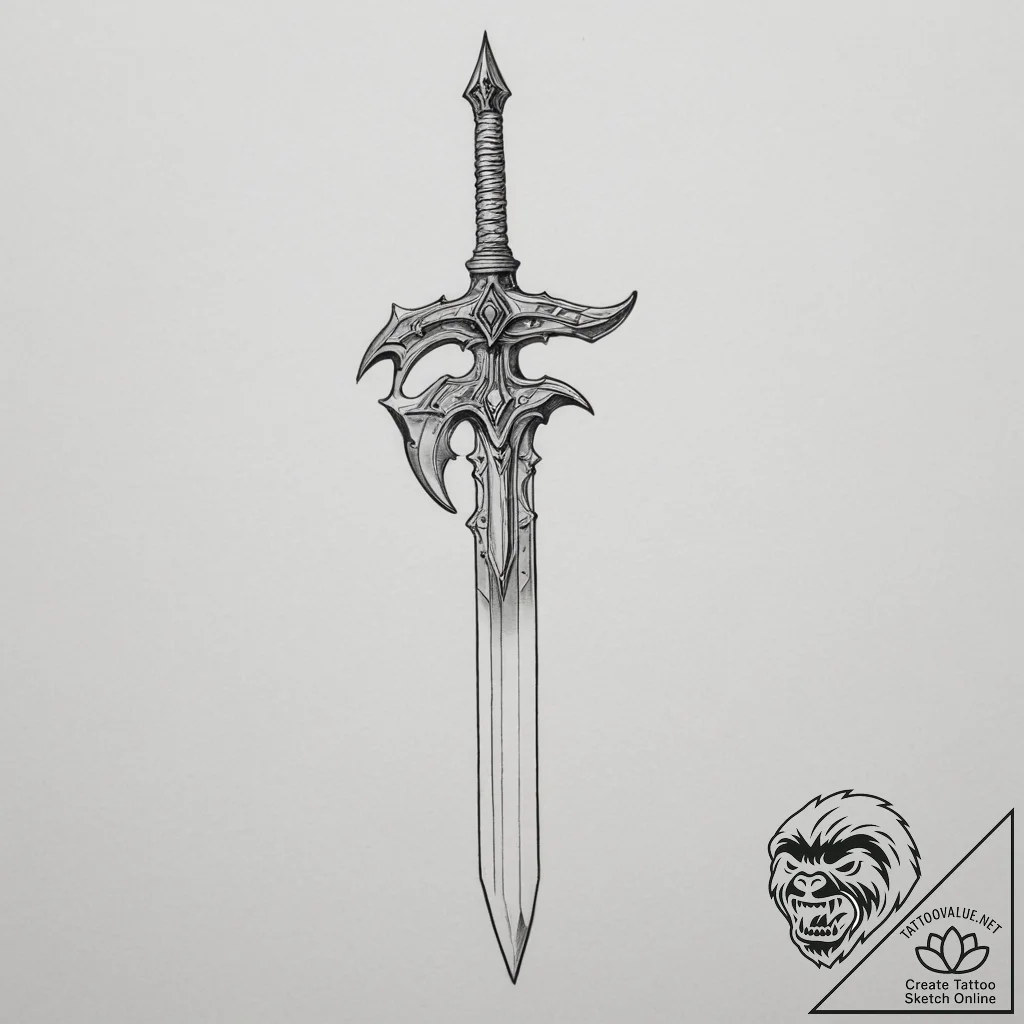 The crysknife from dune - tattoo sketch (№1755502314_0, 18.08.2025 07:31) — tattoovalue.net