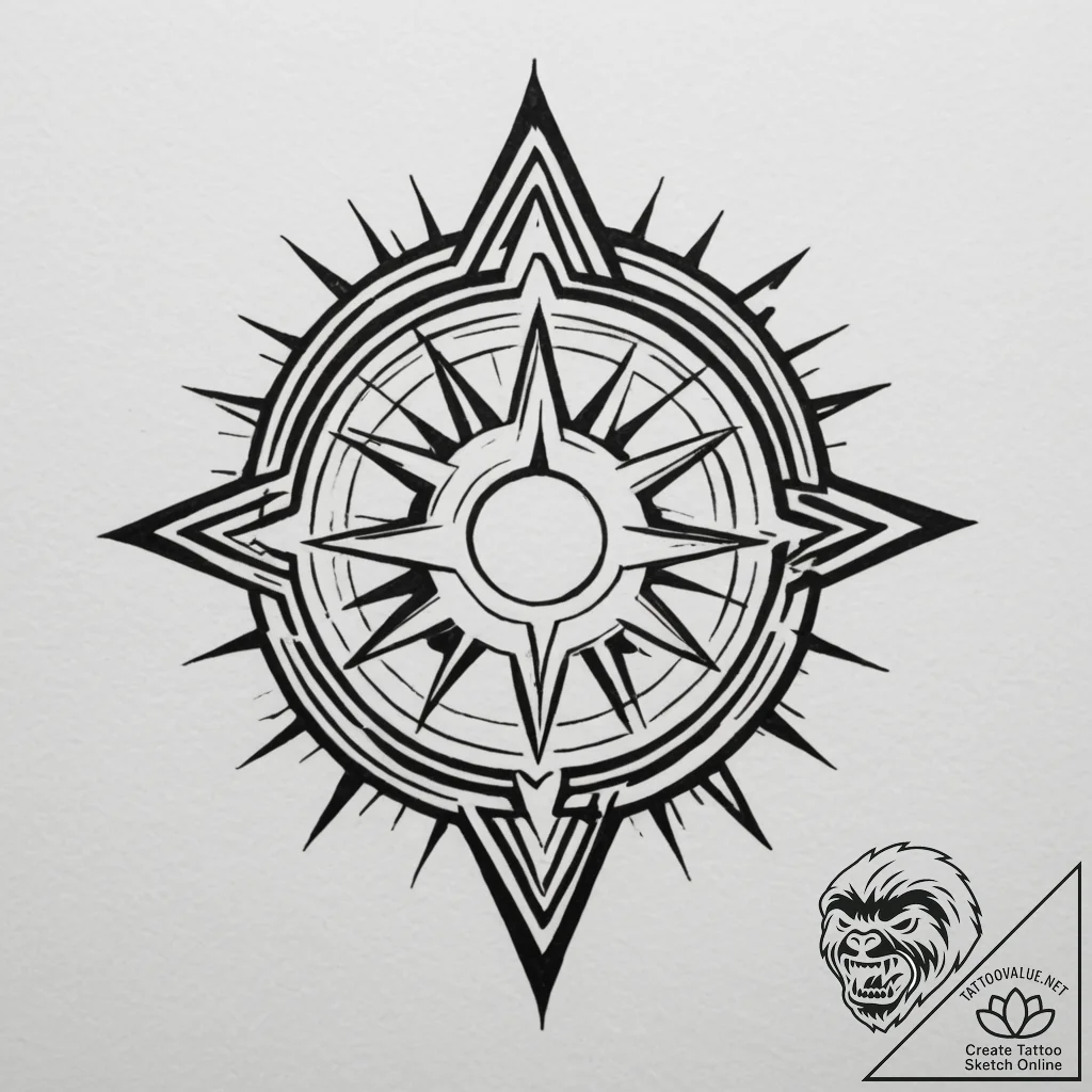 Tattoo design a stylized "respawn" symbol wit... - tattoo sketch (№1755502709_0, 18.08.2025 07:38) — tattoovalue.net