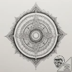 66. tattoo sketch: the rune “alatyr,” depicte… – tattoo sketch (№1755503306_0, 18.08.2025 07:48) — tattoovalue.net