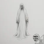 A ghostly apparition in a hallway – tattoo sketch (№1755504115_0, 18.08.2025 08:01) — tattoovalue.net