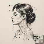 Tattoo sketch a delicate constellation on the… – tattoo sketch (№1755505709_0, 18.08.2025 08:28) — tattoovalue.net