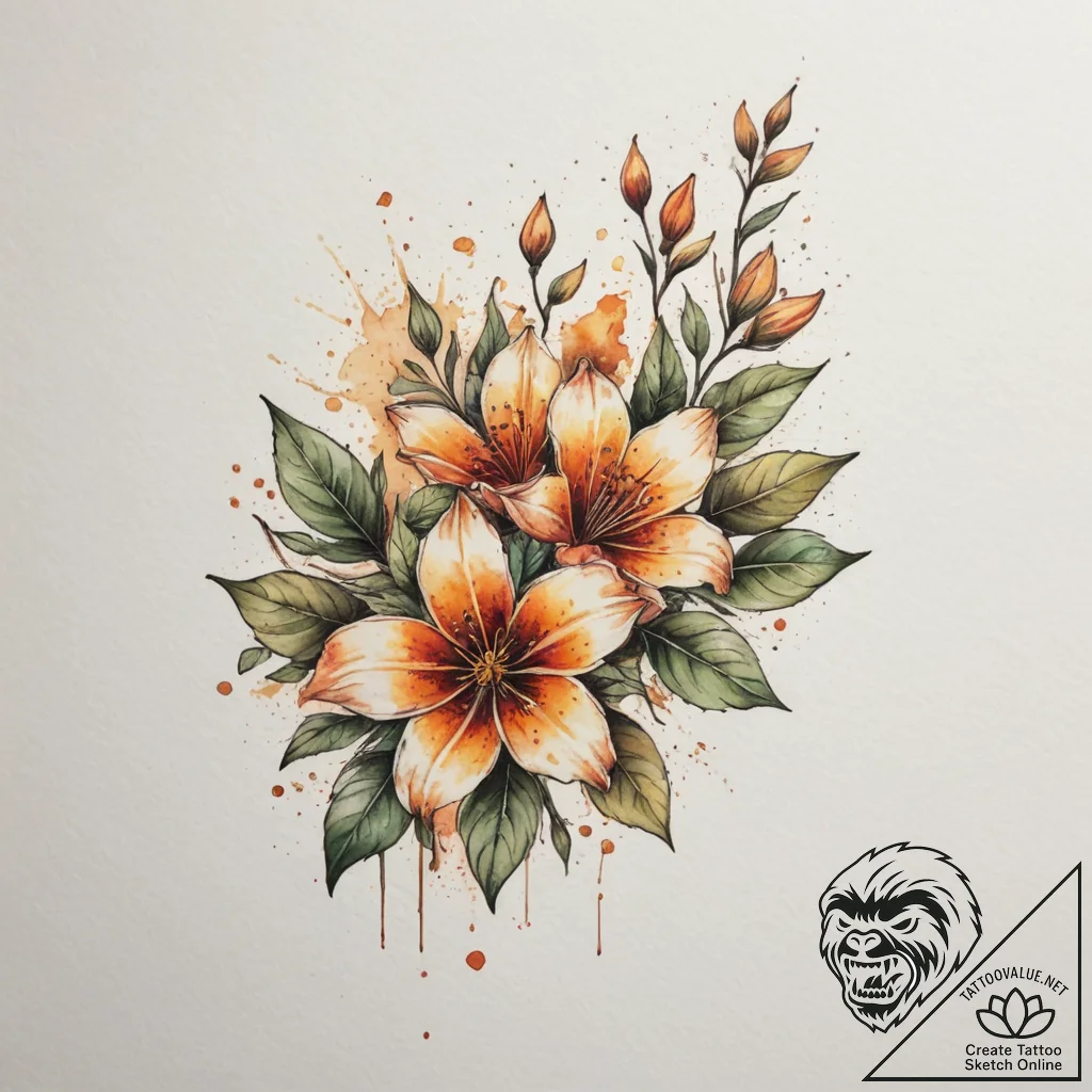 р“сђсѓрїрїр° 11: symbolic flora (рўрёрјрірѕр»... - tattoo sketch (№1755507124_0, 18.08.2025 08:52) — tattoovalue.net