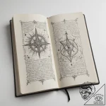 Tattoo design an open spellbook with glowing… – tattoo sketch (№1755508325_0, 18.08.2025 09:12) — tattoovalue.net