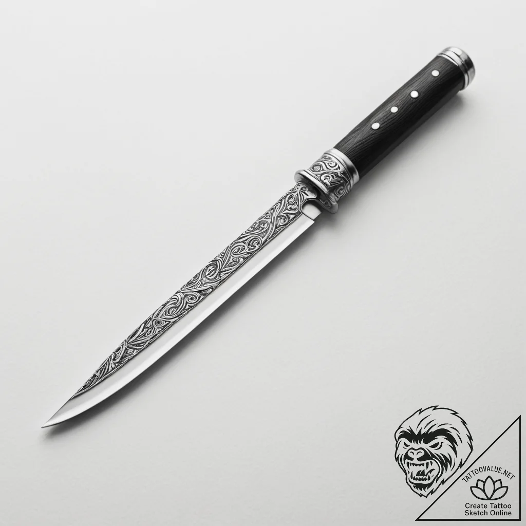 Straight razor - tattoo sketch (№1755508525_0, 18.08.2025 09:15) — tattoovalue.net