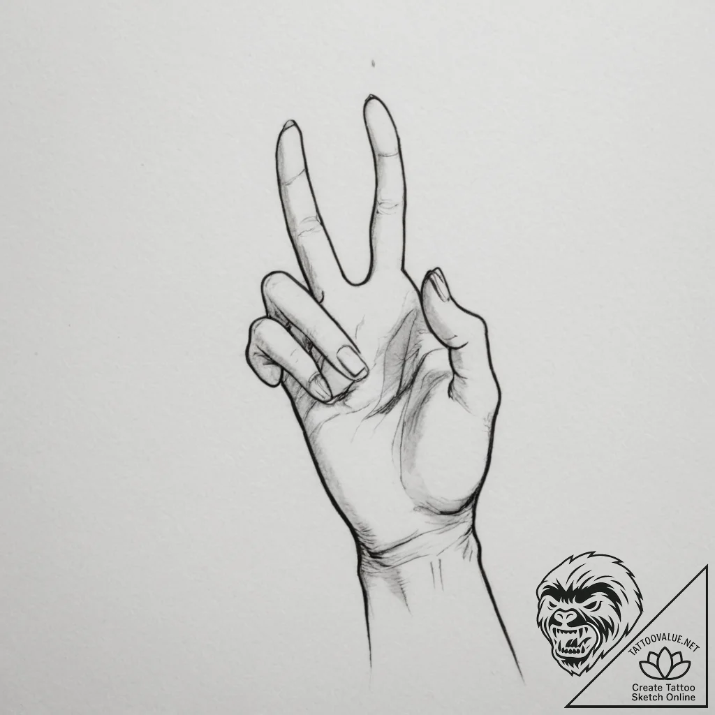 Tattoo sketch a hand with subtle lines accent... - tattoo sketch (№1755508728_0, 18.08.2025 09:18) — tattoovalue.net