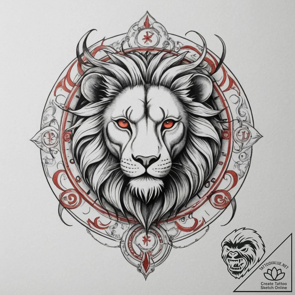 Tattoo design a zodiac sign with a background... - tattoo sketch (№1755510165_0, 18.08.2025 09:42) — tattoovalue.net