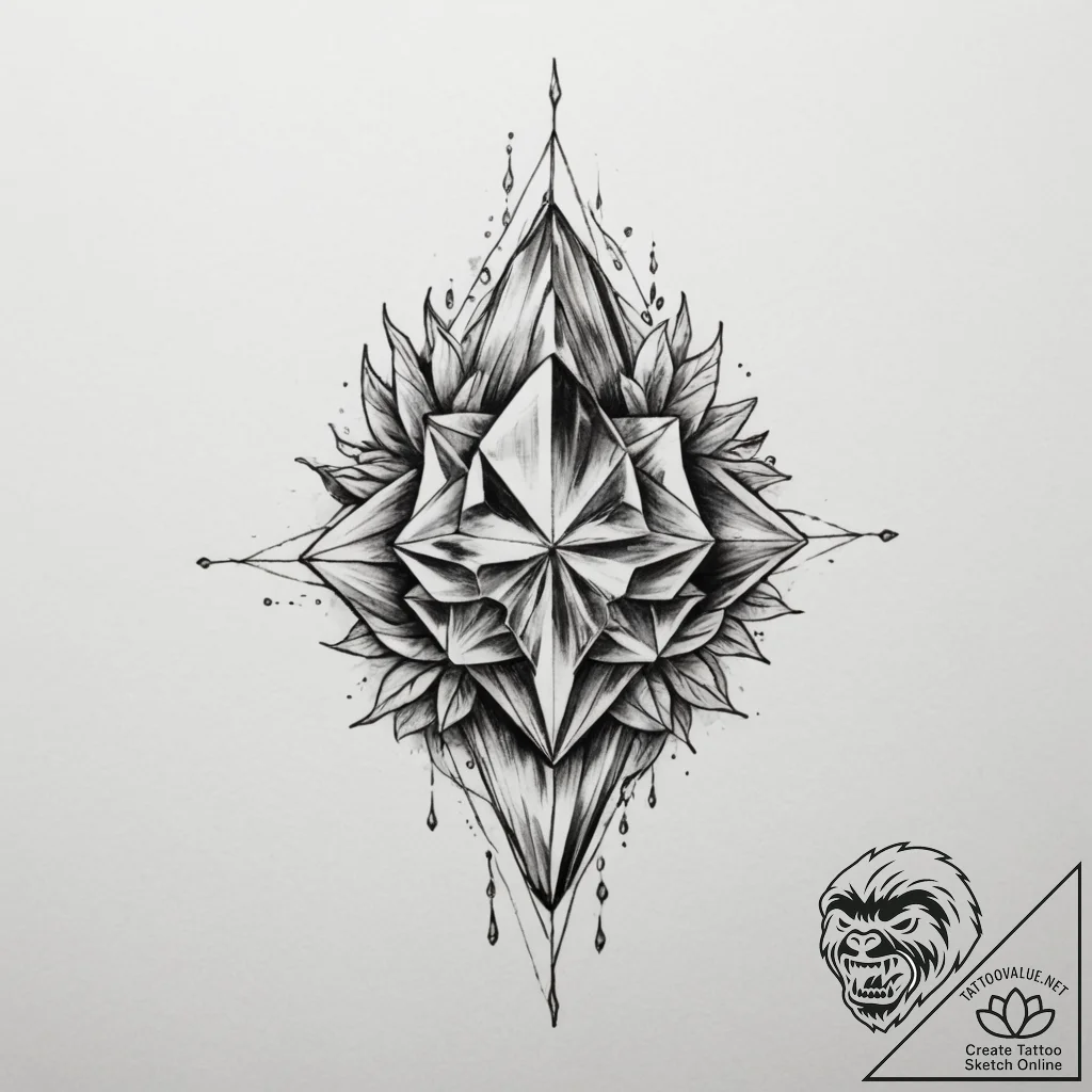 Crystal - tattoo sketch (№1755510365_0, 18.08.2025 09:46) — tattoovalue.net