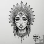 Indian – tattoo sketch (№1755510562_0, 18.08.2025 09:49) — tattoovalue.net