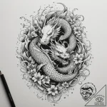 Flock of birds, artistic tattoo sketch, dotwo… – tattoo sketch (№1755510959_0, 18.08.2025 09:55) — tattoovalue.net