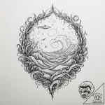 Tattoo design an abstract representation of t… – tattoo sketch (№1755511158_0, 18.08.2025 09:59) — tattoovalue.net