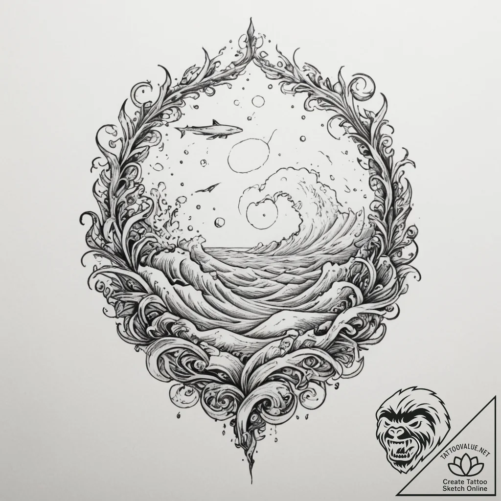 Tattoo design an abstract representation of t... - tattoo sketch (№1755511158_0, 18.08.2025 09:59) — tattoovalue.net