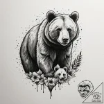 Tattoo sketch a “mama bear” or “papa bear” wi… – tattoo sketch (№1755511358_0, 18.08.2025 10:02) — tattoovalue.net