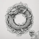 Donut, artistic tattoo sketch, irezumi japane… – tattoo sketch (№1755511755_0, 18.08.2025 10:09) — tattoovalue.net