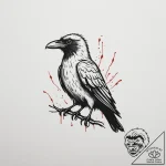 The three-eyed raven from game of thrones, ar… – tattoo sketch (№1755512747_0, 18.08.2025 10:25) — tattoovalue.net