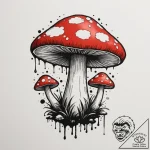 Tattoo design an 8-bit mushroom from a classi… – tattoo sketch (№1755513544_0, 18.08.2025 10:39) — tattoovalue.net